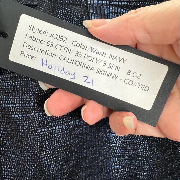 NWT Juicy Couture Navy Black Metallic Snake Print Pull On Jegging 26 - Picture 9 of 14